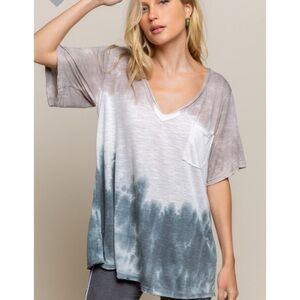 Double Contrast Ombré Tee Mocha Java Blend